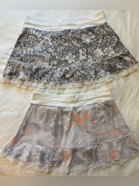 Sofibella Women's Tennis Pickleball Skirt Skort Set of 2 Size Small